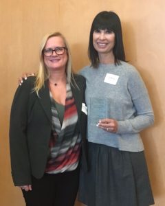 Jodi Mooney (right) with Volunteer Services Manager Danielle Brady (left)